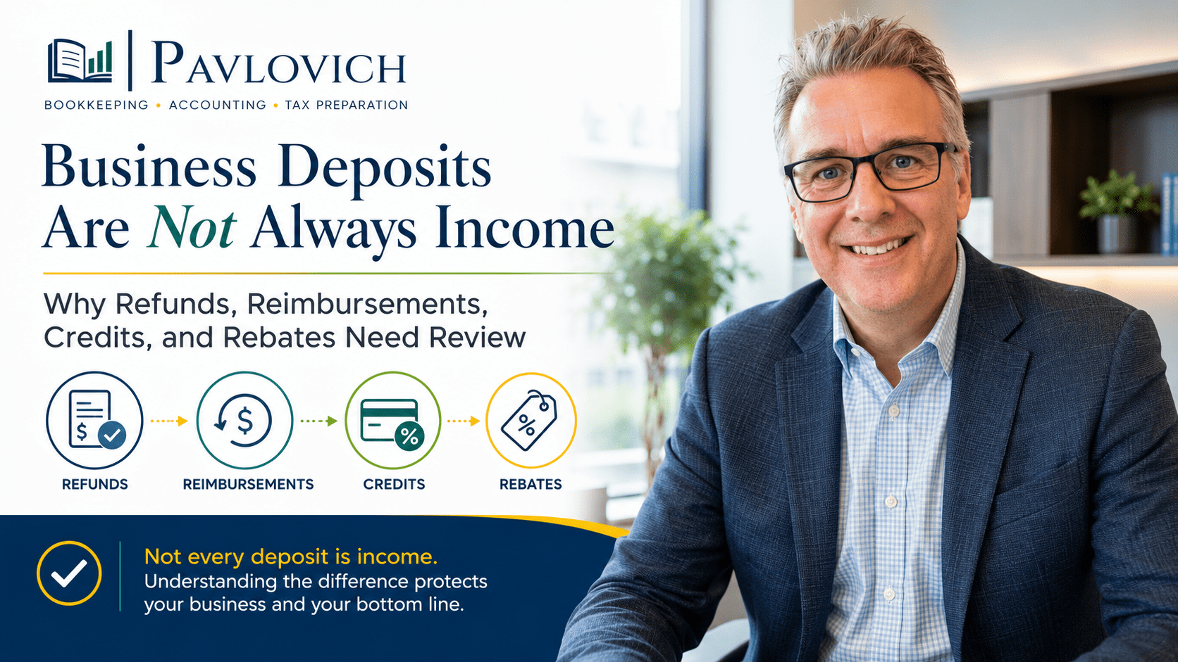 Business Deposits Are Not Always Income Why Refunds, Reimbursements, Credits, and Rebates Need Review0.101227551939976
