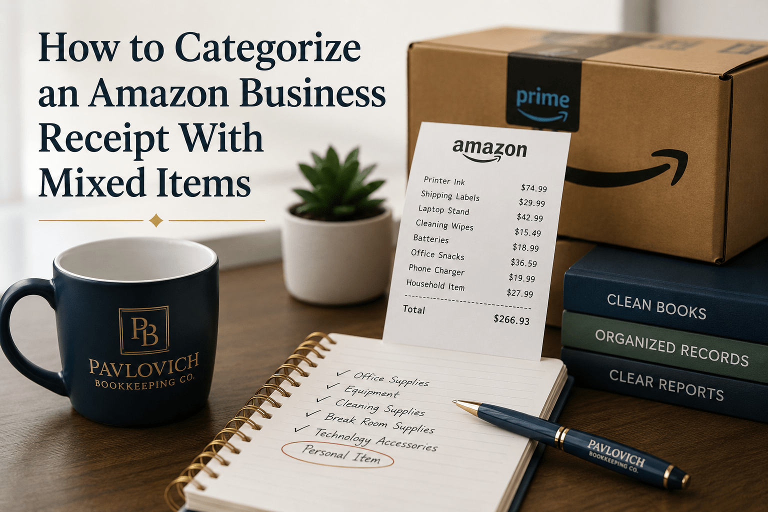 How to Categorize an Amazon Business Receipt With Mixed Items