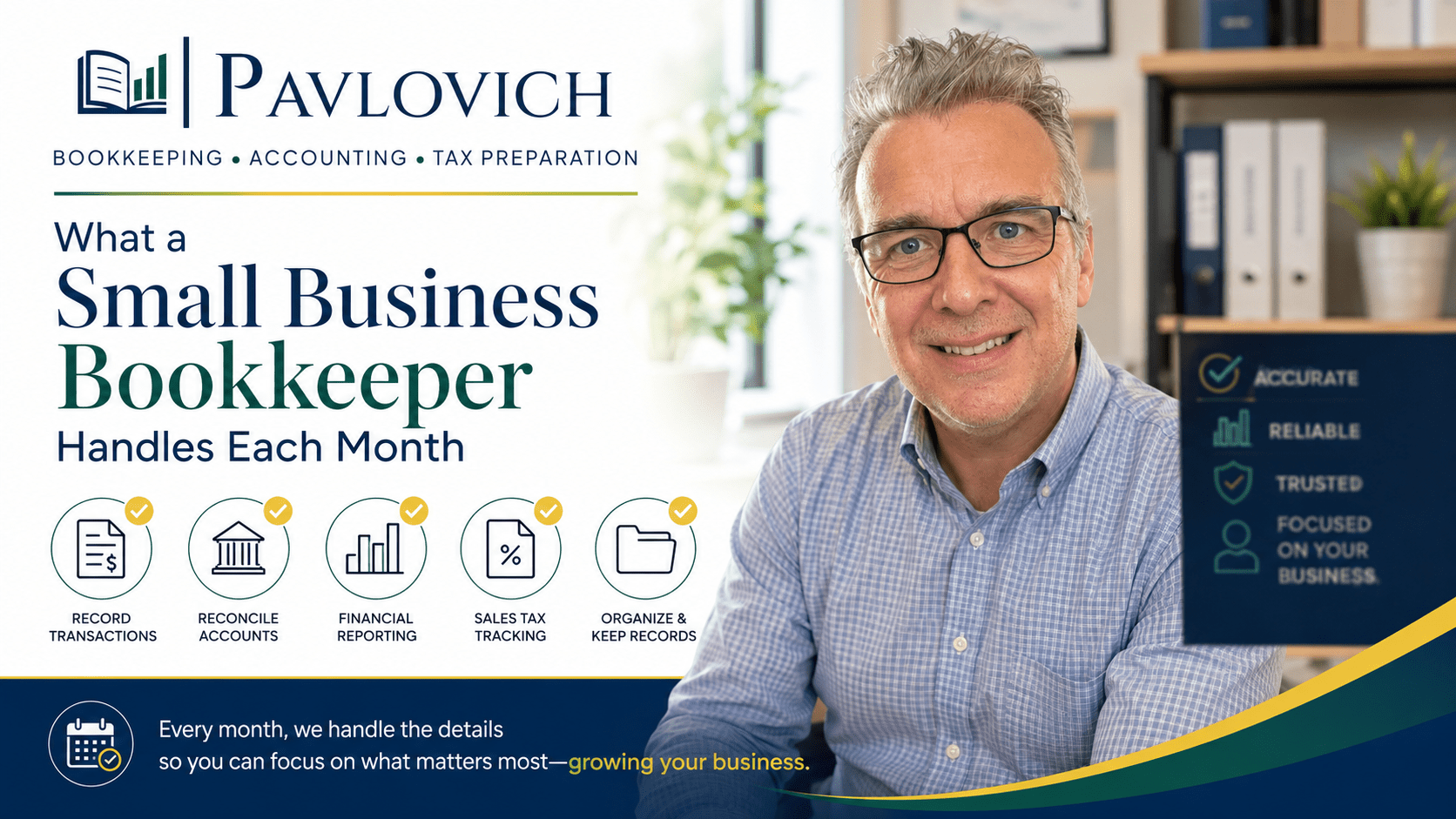 What a Small Business Bookkeeper Handles Each Month0.147917302835909